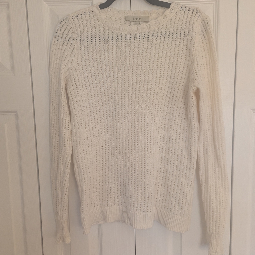 Cream Knit Sweater.